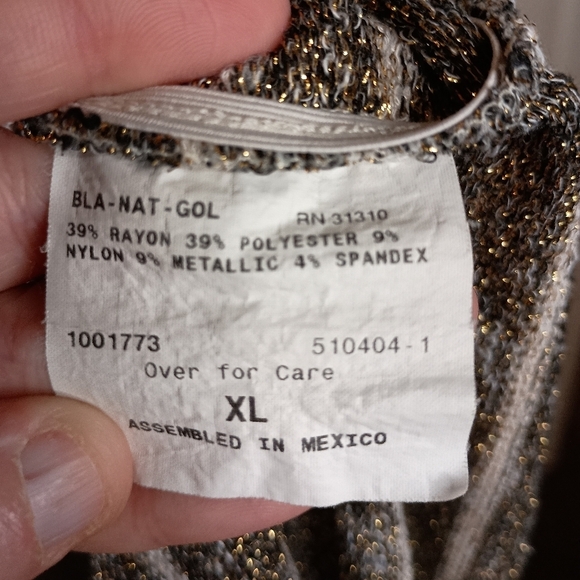 2‎ FOR $30 Casual Elegance: The Classic Gray Striped A BYER sweater(#1,043) - Picture 3 of 10